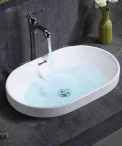 Lavoar Arleta alb ceramica sanitara – 59 cm