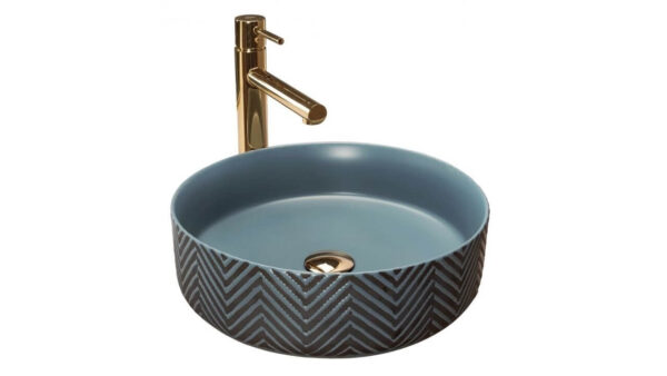 Lavoar Ashley ceramica sanitara albastru – 40 cm