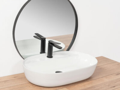 Lavoar Aura alb ceramica sanitara – 60,5 cm