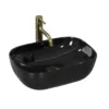 Lavoar Belinda ceramica sanitara negru lucios – 46 cm