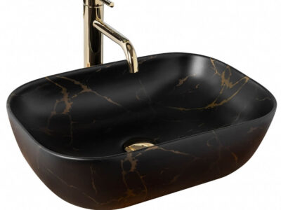 Lavoar Belinda marble ceramica sanitara mat – 46,5 cm