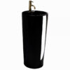 Lavoar Blanka freestanding negru ceramica sanitara – H85 cm