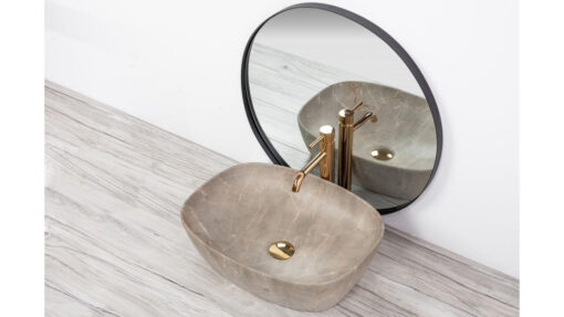 Lavoar Freja Marmura Beige ceramica sanitara – 51 cm
