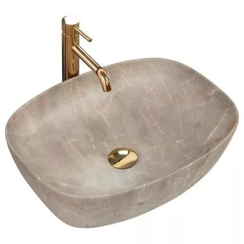Lavoar Freja Marmura Beige ceramica sanitara – 51 cm