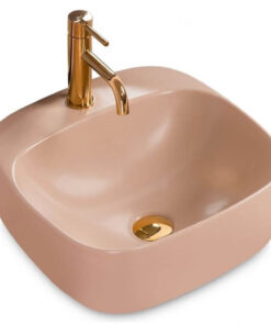 Lavoar Luiza beige ceramica sanitara – 42 cm