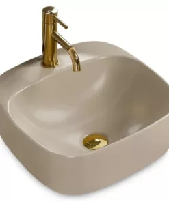 Lavoar Luiza gri ceramica sanitara – 42 cm