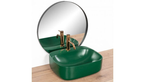 Lavoar Luiza verde mat ceramica sanitara – 50 cm