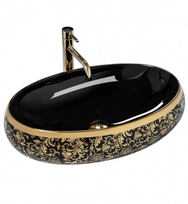 Lavoar Meryl ceramica sanitara negru – 60 cm