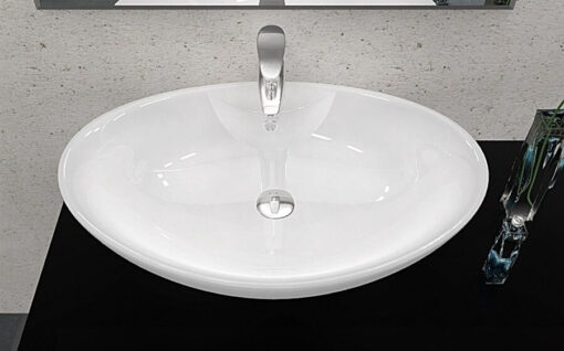 Lavoar Rosa Alb ceramica sanitara – 66 cm