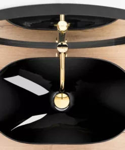 Lavoar Royal negru ceramica sanitara – 61,5 cm