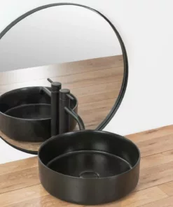 Lavoar Sami ceramica sanitara negru mat – 36 cm
