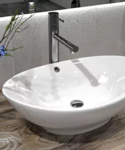 Lavoar Wendy Alb ceramica sanitara – 60×39 cm