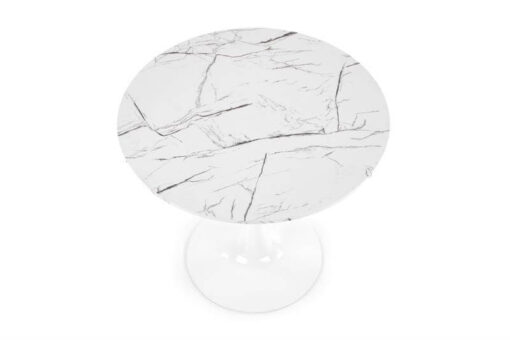 Masa rotunda fixa Denver marble – H73 cm