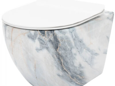 Vas wc Carlos Rimless granit suspendat capac softclose H32 cm