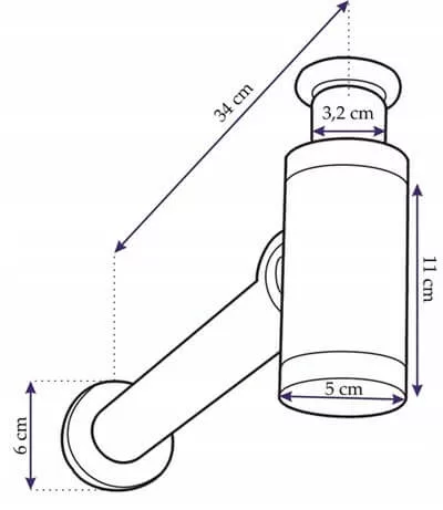 Sifon cu ventil pentru lavoar Click-Clack universal crom