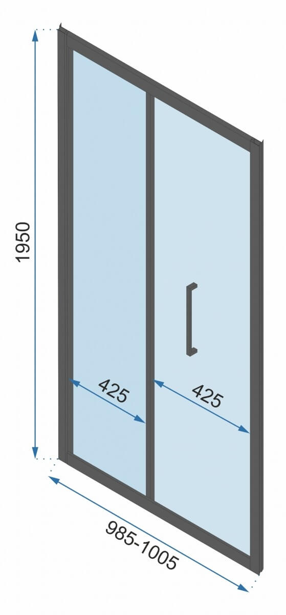 Usa pentru dus Rapid Fold sticla pliabila – 100×195 cm