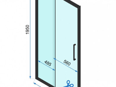 Usa pentru dus Rapid Slide sticla securizata – 110×195 cm