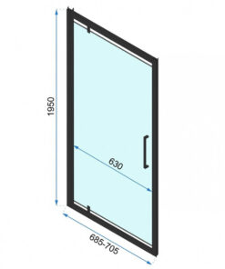 Usa pentru dus Rapid Swing sticla securizata – 70×195 cm