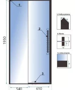 Usa pentru dus Solar sticla securizata – 120×195 cm