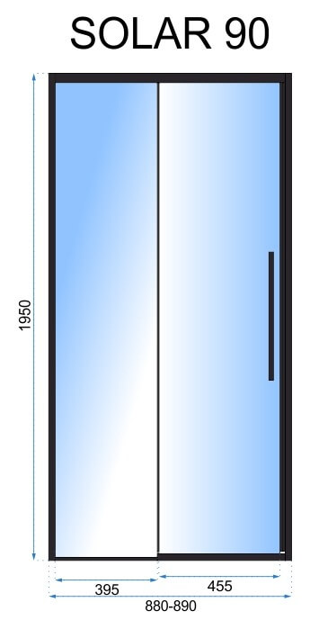 Usa pentru dus Solar sticla securizata – 90×195 cm