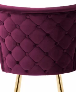 Scaun de bar Modena burgundy picioare gold – H70 cm