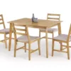 Set masa lemn de cauciuc + 4 scaune Cordoba