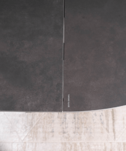 Masa extensibila Porto gri inchis/otel D120-160 x h76 cm