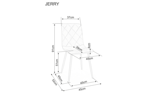 Scaun Jerry tapitat cu catifea gri deschis