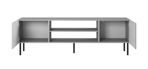 Comoda TV Asensio gri deschis/negru - L180 cm