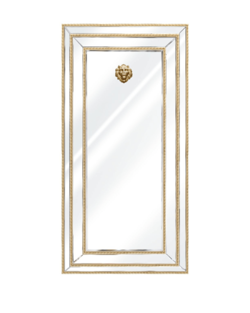 Oglinda Sharon dreptunghiulara auriu - H120 cm