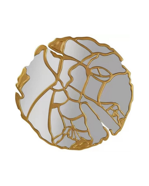 Oglinda decorativa Arrara auriu - d120 cm