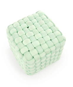 Taburet Rubik stofa verde deschis - h35 cm