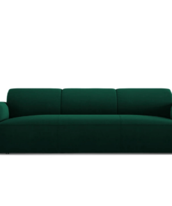 Canapea Greta 3 locuri stofa catifelata personalizabila - L235 cm verde sticla