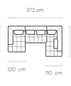 Coltar Montella XL reglaj electric personalizabil - L372 cm