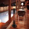 Incalzitor terasa Heat Sound electric LED RGB negru - d28 x h110 cm