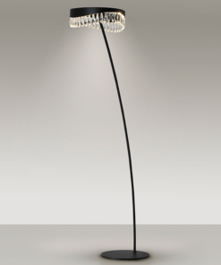 Lampadar Selene negru - L43 x l58 x h200 cm